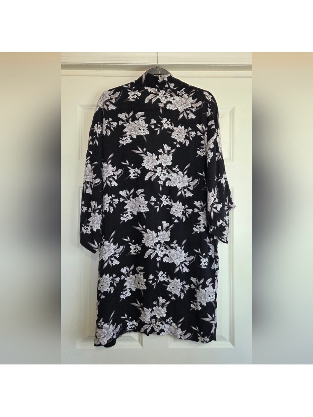 Spiritual Gangster Black Floral Kimono Cover-Up - Picture 3 of 7
